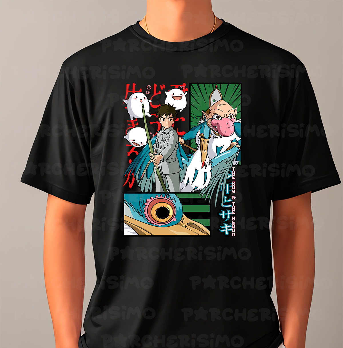 El niño y la garza estilo manga