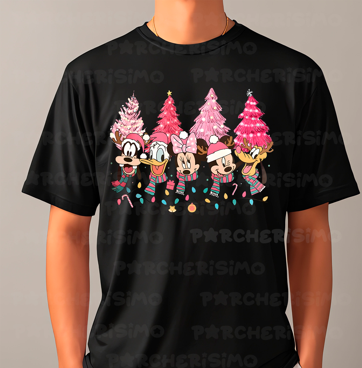 Mickey y sus amigos rosa navidad