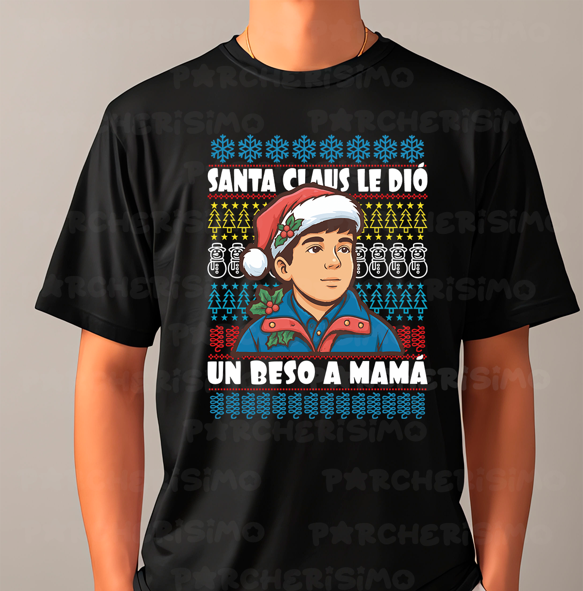 Le dio un beso a mamá